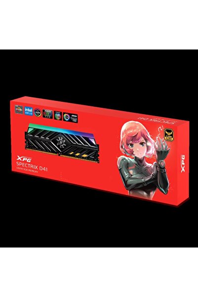 XPG 32gb (2X 16GB) Ddr4 3200mhz Cl16 Rgb Dual Kıt Pc Ram Spectrıx Ax4u320016g16a-dt41