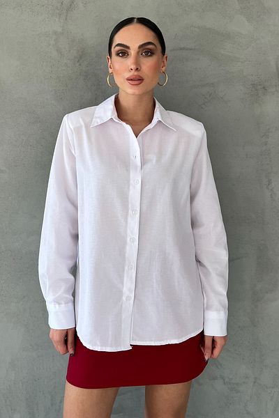 Seda Yalçın Atelier White Padded Basic Shirt