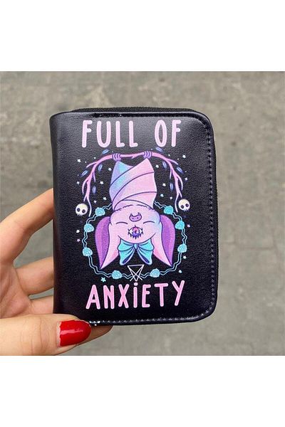 Köstebek Black Full Of Anxiety Short Wallet
