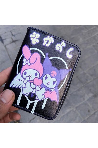 Köstebek Anime Kuromi Heart Wallet