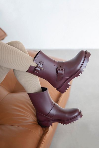 STRASWANS Hudson Plastic Waterproof Women's Boots Claret Red