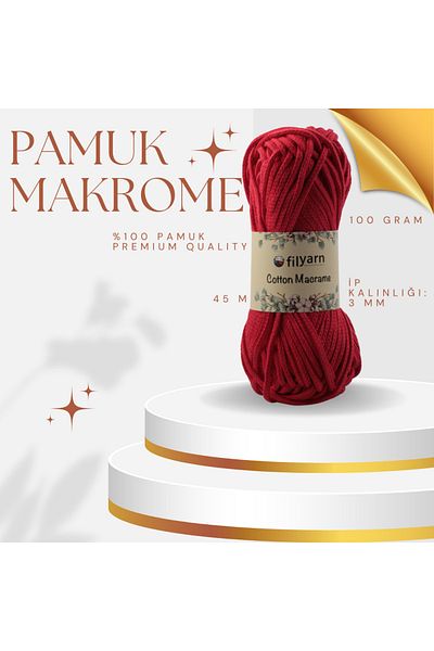 Filyarn حبل مكرامية قطني قياسي من Oeko-tex - حبل حقيبة مصنوع يدويًا