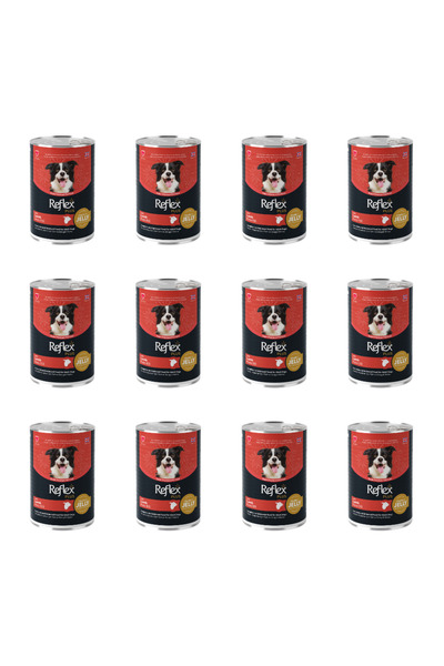 Reflex Plus Jöle İçinde Et Parçacıklı Kuzu Etli Yetişkin Köpek Konservesi 400...