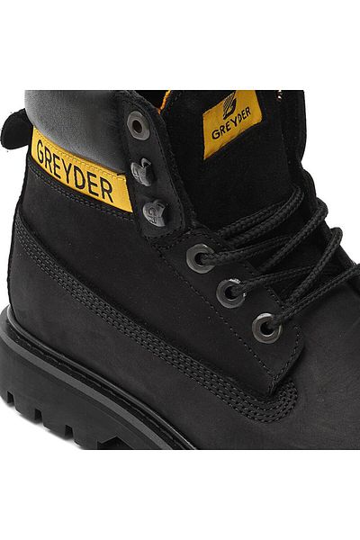 Greyder 10450 Μαύρες δερμάτινες γυναικείες μπότες Nubuck