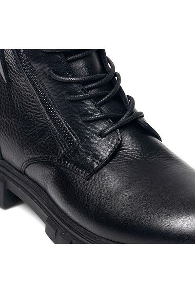 Greyder 32720 Γυναικείες Μαύρες Γνήσιες Δερμάτινες Μπότες Στρατιωτικές