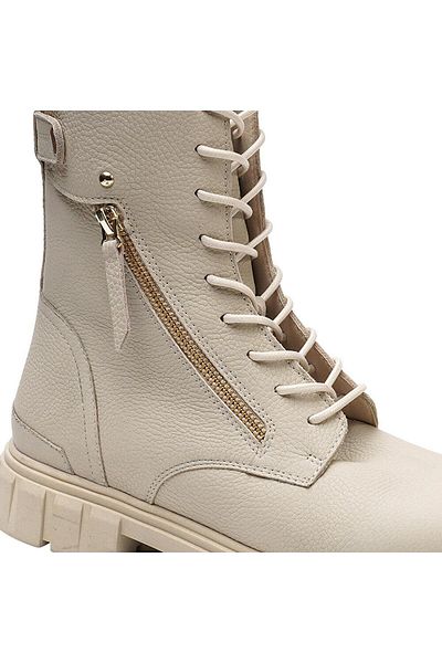 Greyder 32720 Women's Ecru Genuine Leather Military Boots