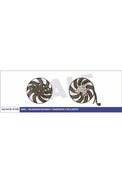 KALE 417100 FAN MOTORU TRANSPORTER T5 03- SAĞ TARAF 350W-295mm