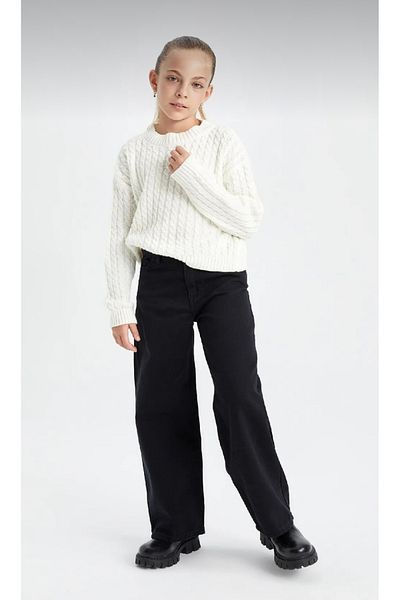 ASL GOLF CLUB Girls Wide Leg Wide Leg Wide Leg Cotton Pocket Black Pants