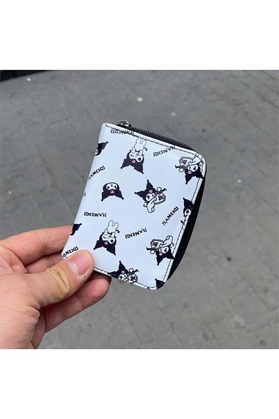 Köstebek White Anime Kuromi Packet Collage Short Wallet