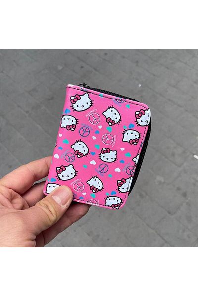 Köstebek Hello Kitty Peace Pink Collage - Κοντό πορτοφόλι