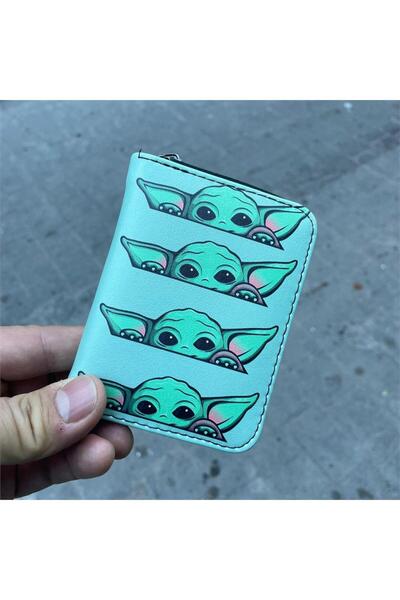 Köstebek Κοντό πορτοφόλι Green Baby Yoda Collage