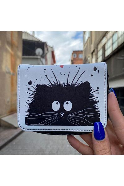 Köstebek Κοντό πορτοφόλι Anime Black Cat
