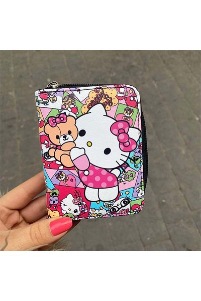 Köstebek Hello Kitty - Teddy Collage Short Wallet