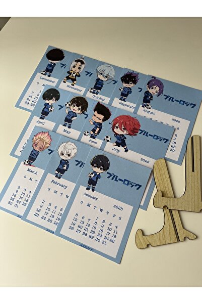 Hara Company Blue Lock Animesi 2025 Yılı Anime Masa Takvimi