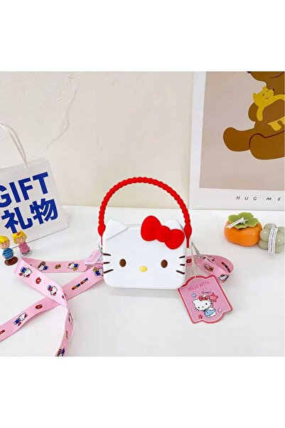 Bakmakistersen Sanrio HelloKitty Kuromi Omuz Askılı Çocuk Silikon Çanta Cüzdan Ayarlanabilir Askı Hello Kitty Çanta