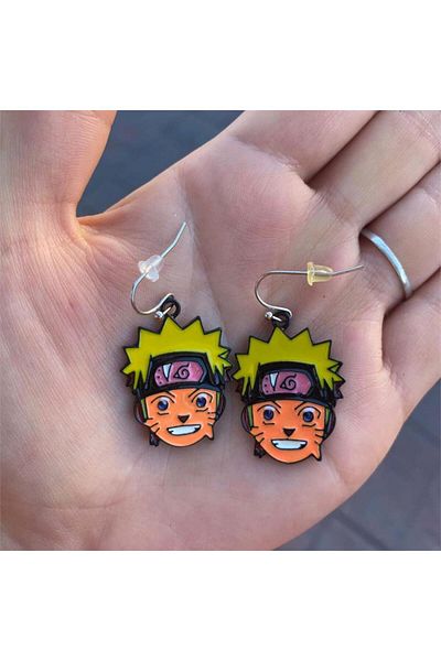 Köstebek Naruto Uzumaki Anime Earrings