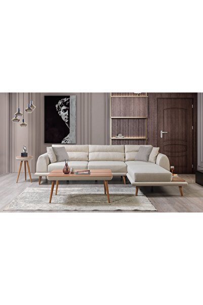 CaddeYıldız Tiara Köşe Takımı - Krem