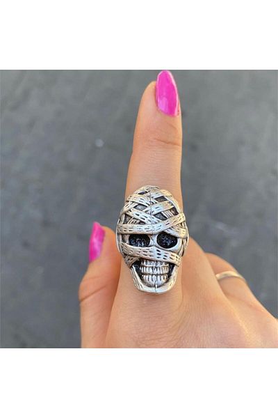 Köstebek Skeleton Mummy Adjustable Ring