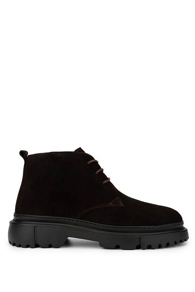 Tamer Tanca Men's Genuine Leather Brown Suede Casual Boots