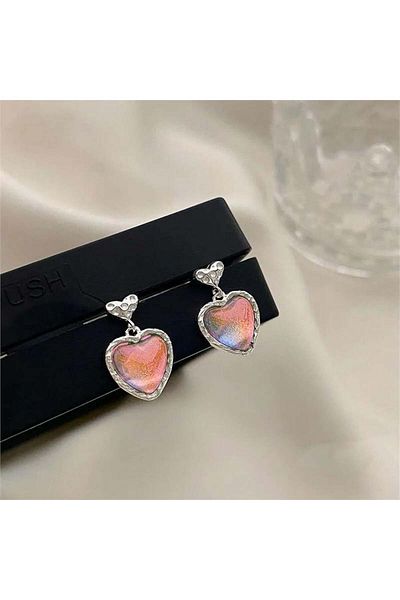 Köstebek Vintage Love Silver Earrings