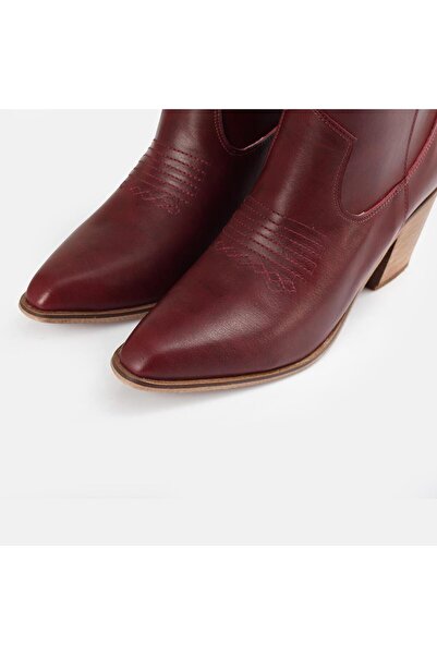 37Numara BÜYÜK NUMARA KADIN KOVBOY ÇİZME 41-42-43-44 BORDO CİLT