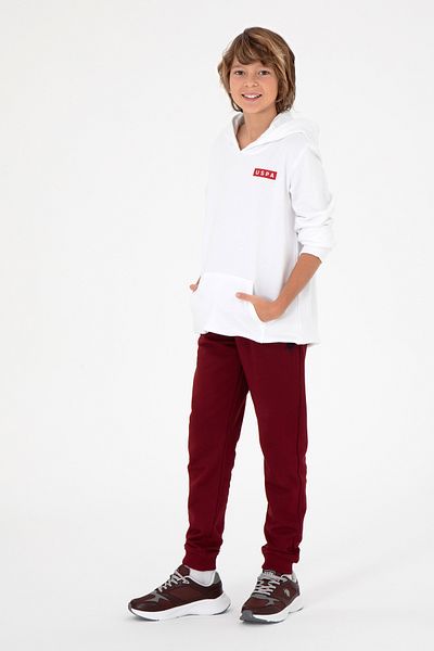 U.S. Polo Assn. Αγόρι μπορντό αθλητικό παντελόνι 50293482 -VR014