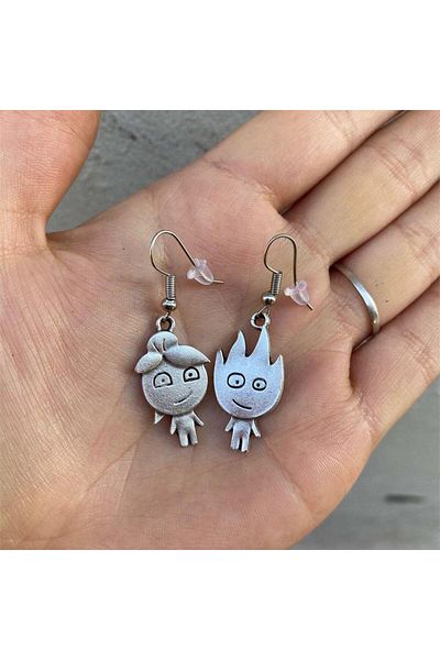 Köstebek Fireboy & Watergirl Earrings