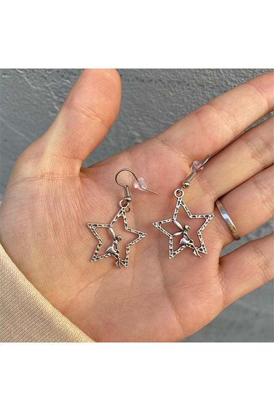 Köstebek Fairy Girl in the Star Moth Earrings