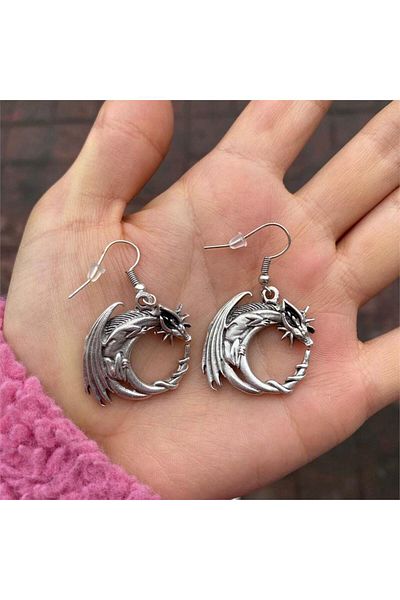 Köstebek Dragon Circle Earring