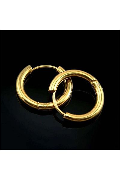 Köstebek Gold Basic Stylish Hoop Earrings