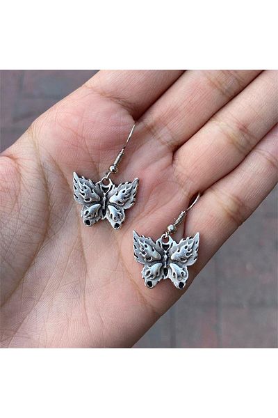 Köstebek Flaming Butterfly Earrings