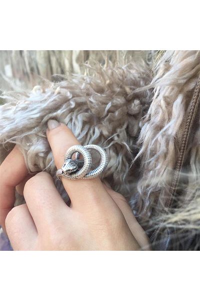 Köstebek Spiral Snake Adjustable Ring