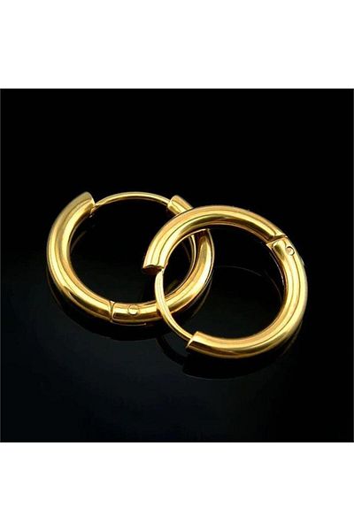 Köstebek Gold Basic Stylish Hoop Earrings