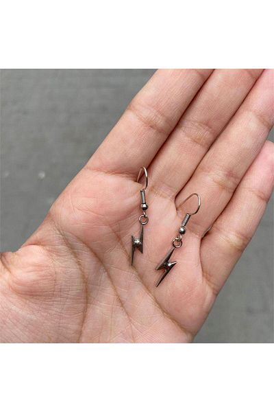 Köstebek Lightning Silver Earrings