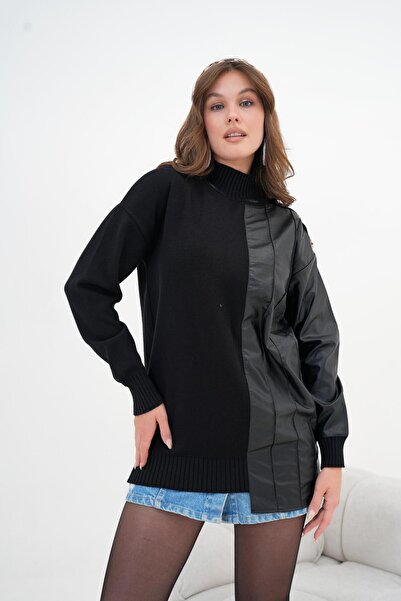 FTZ WOMEN Women's Button Detailed Tunic Black 20825