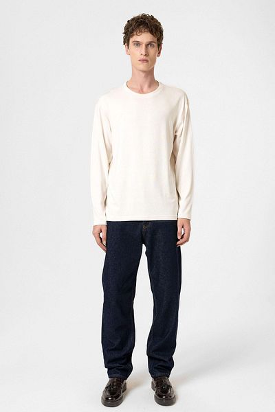 Antioch Ecru Relaxed Fit Basic Men's T-Shirt
