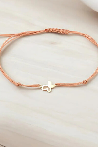 Glorria 14 Ayar Altın Kelebek Ipli Kadın Bileklik