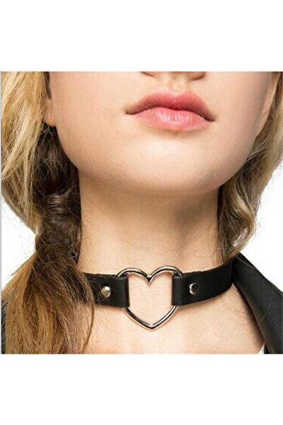Köstebek Heart Leather Collar
