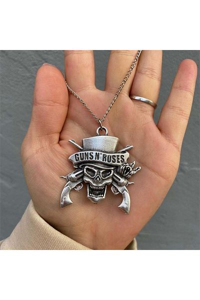 Köstebek Guns N' Roses Skull Necklace