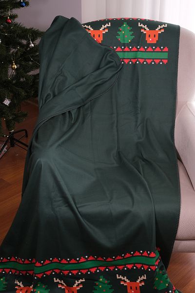 moris home CHRISTMAS PATTERNED TELEVISION BLANKET 130X170