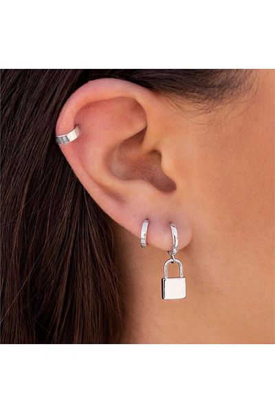 Köstebek Padlock Earrings