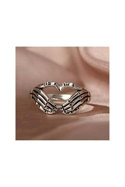 Köstebek Skeleton Heart Ring