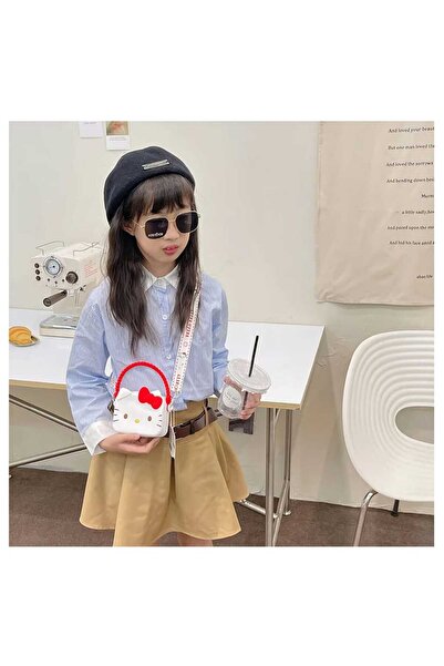 Bakmakistersen Sanrio HelloKitty Kuromi Omuz Askılı Çocuk Silikon Çanta Cüzdan Ayarlanabilir Askı Hello Kitty Çanta