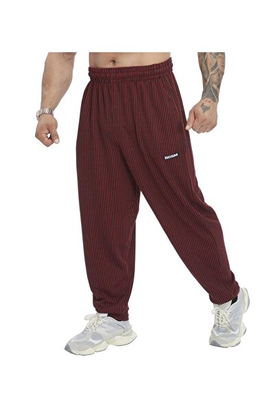 BGSM Loose Fit Çizgili Eşofman Altı Fitness Pantolon BGSM PNT1399