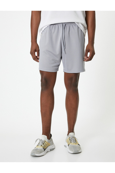 Koton Sports Shorts with Lace Waist Strip Print Pocket
