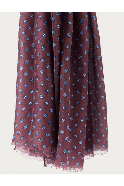 CROATE Wool Silk Print Scarf