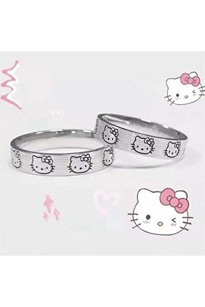 Köstebek Silver Basic Hello Kitty Yüzük