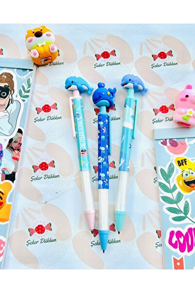 ÖZ KIRTASİYE Yunus Balık Desenli 0.7 Uçlu Kalem 1 adet (Hediyeli)