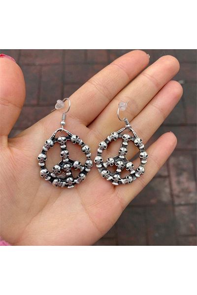 Köstebek Peace Of Skull Earring