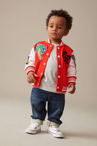 anonim Unisex Winter Punch Embroidery Detailed College Jacket